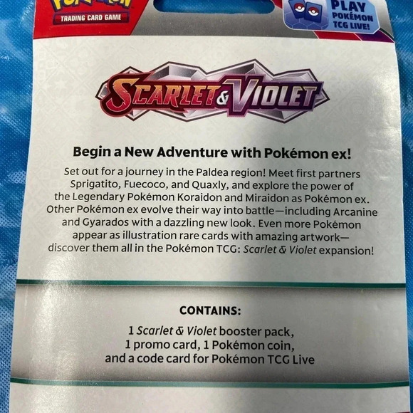 COPY - Pokémon - Scarlet Violet  - Espathra - Checklane Blister Booster Pack & … - Picture 2 of 4